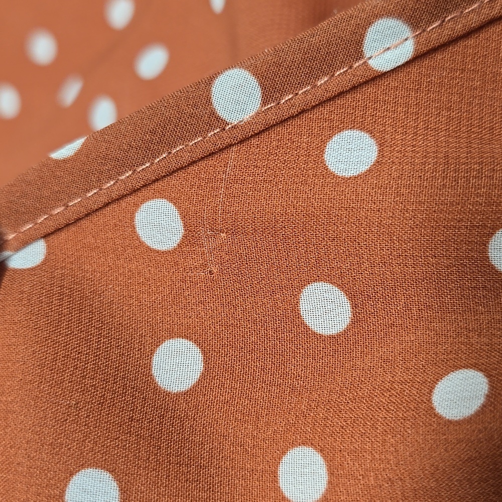 {Indigo Rose} Polka Dot Pleated Dress - Size MEDIUM - Picture 15 of 16